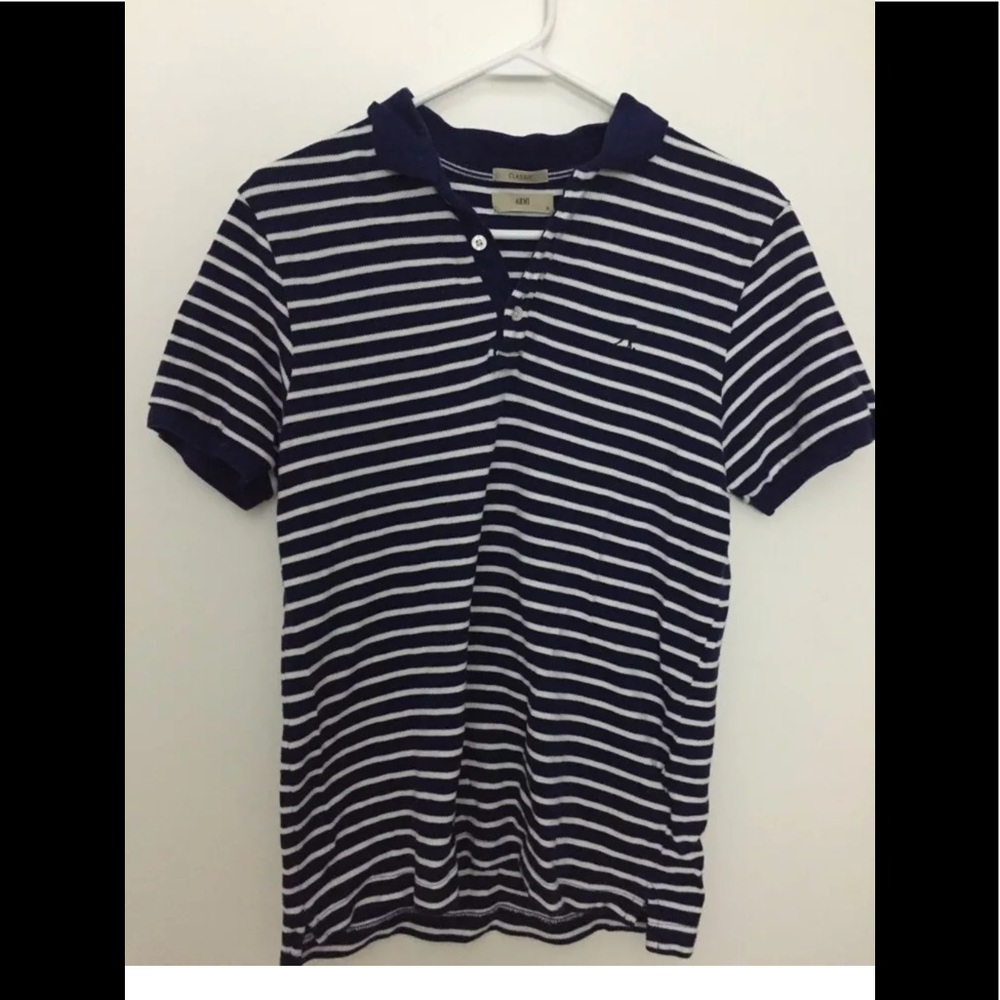 Polo shirt black & white striped by Armi